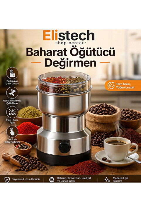 Genel Markalar Elektrikli Kahve Keten Tohumu Baharat Öğütücü 4 Bıçak 630 W