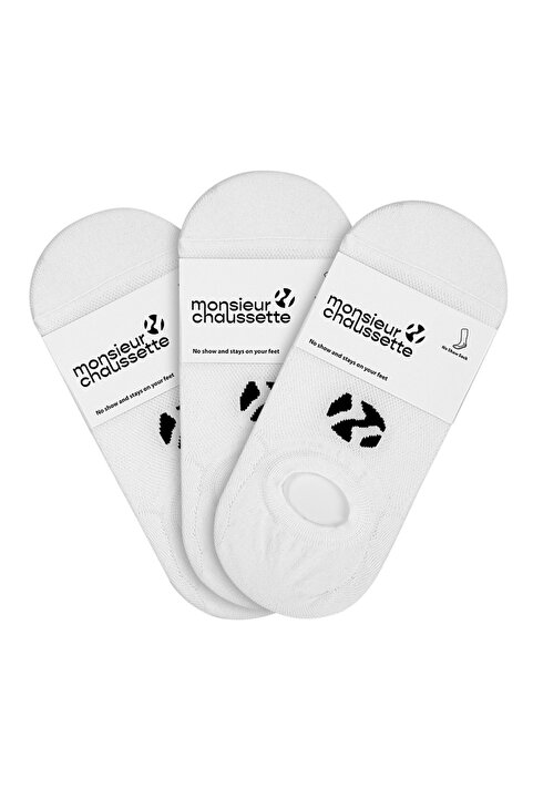 MONSIEUR CHAUSSETTE 3-PACK Ayaktan Çıkmayan ve Ayakta Gözükmeyen Organik Pamuk Unisex Çorap