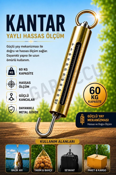 garaccu Mekanik El Kantarı 60 Kg Tartı Terazi