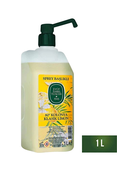 Eyüp Sabri Tuncer Klasik Limon Kolonyası 1 lt - Sprey Başlıklı