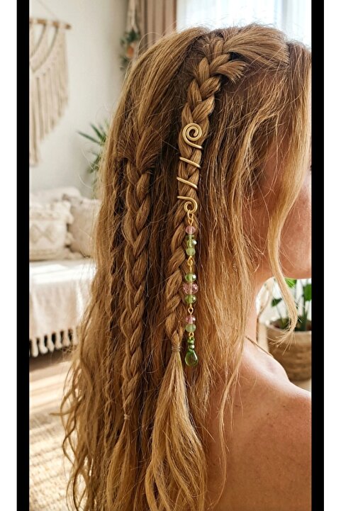 hbtasarim Hair cuff saç aksesuarı saç tokası tinsel cuff