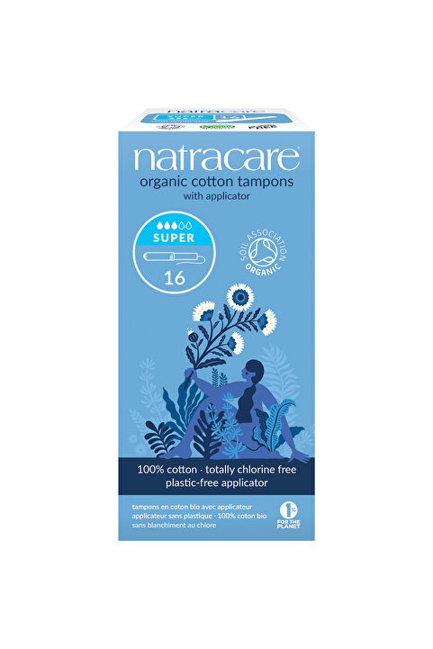 Natracare Organik Tampon Aplikatörlü Süper 16'lı