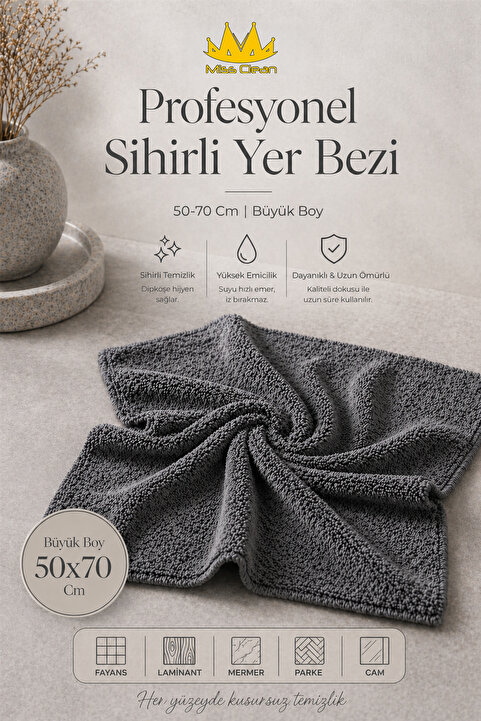 MissClean Profesyonel Sihirli Yer Bezi 50-70 Cm Büyük Boy