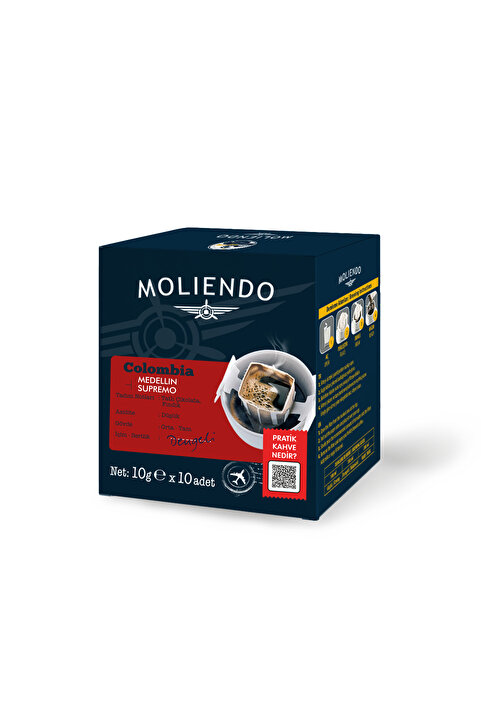 Moliendo Colombia Medellin Supremo Pratik Filtre Kahve 10x10 g
