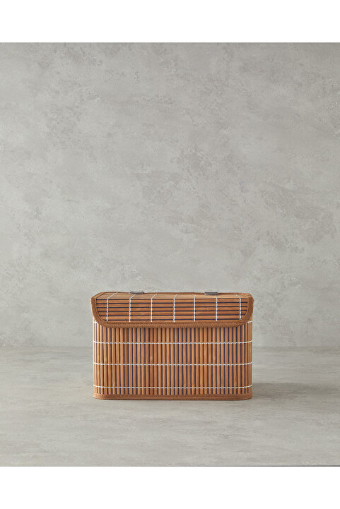English Home Hardwood Bambu Saklama Kutusu 28X20X18 cm Kahve