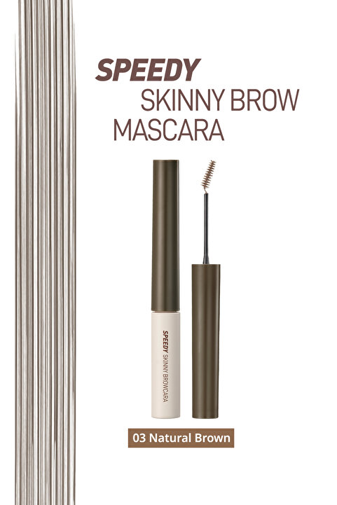 PERIPERA Renklendirici ve Sabitleyici Kaş Maskarası Speedy Skinny Brow Mascara 03 Natural