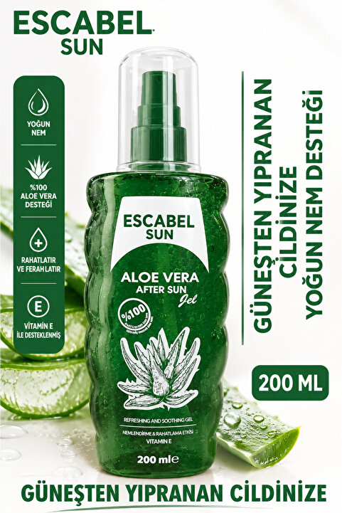 Escabel Sun Escabel Aloe Vera After Sun Gel Cream - Güneş Sonrası Aloevera Jel Krem