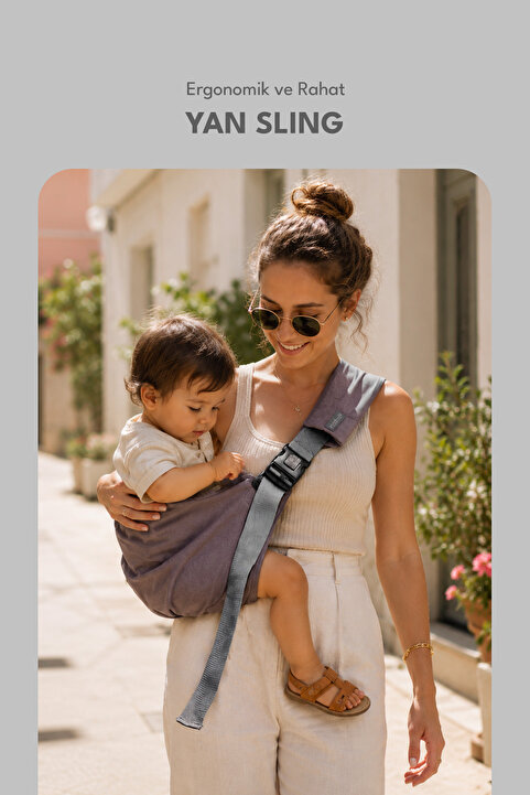 miniboni Yan Sling Bebek Taşıma Slingi – Ergonomik ve Rahat Kullanım