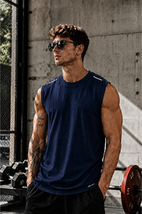 Ghassy Co Erkek Nem Emici Hızlı Kuruma Atletik Teknik Performans Sporcu Sıfır Kol T-shirt