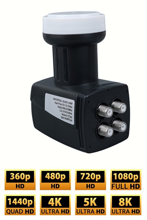 usin Full Ultra Hd 3d 4k Uyumlu Yağmur Korumalı Dörtlü Quad Çanak Uydu Lnb 4lü LNB
