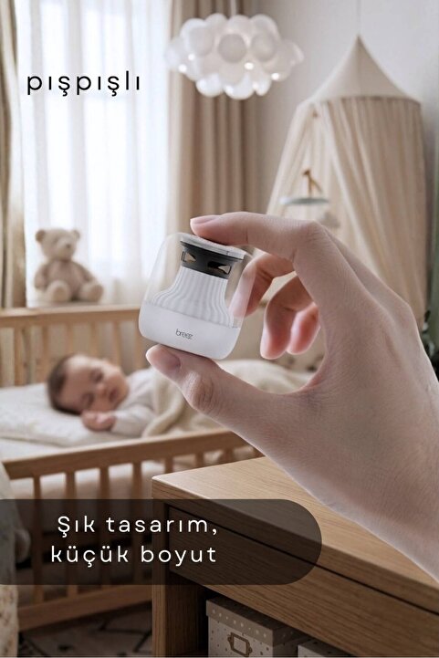 Breez Mini Beyaz Gürültü Makinesi | Pışpışlı Ninnili | Radyasyon Içermeyen Uyku Arkadaşı