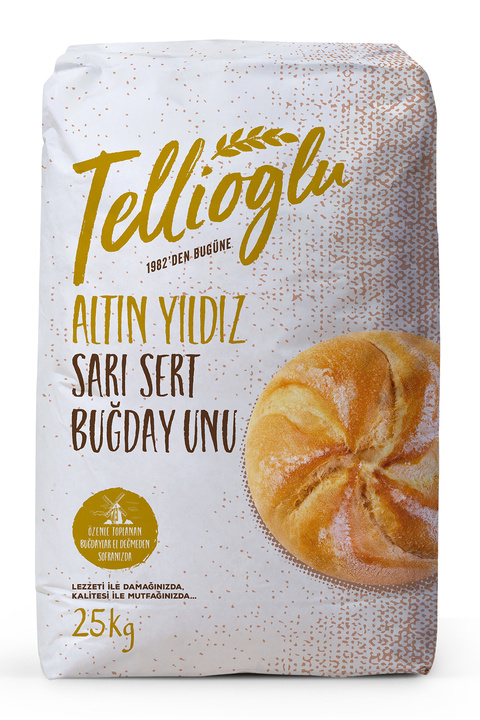 tellioğlu Altın Yıldız Özel Amaçlı Sarı Sert Buğday Unu 25 Kg