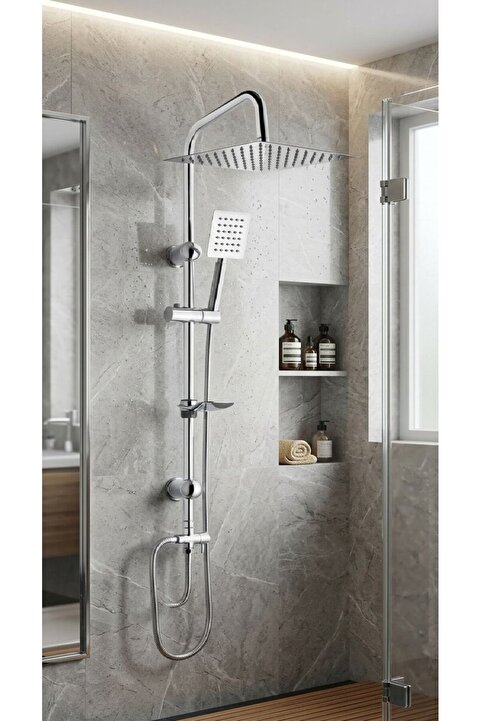 FAWER Faucet & Shower Ful Krom Yağmurlama Robot Duş Seti - 400m