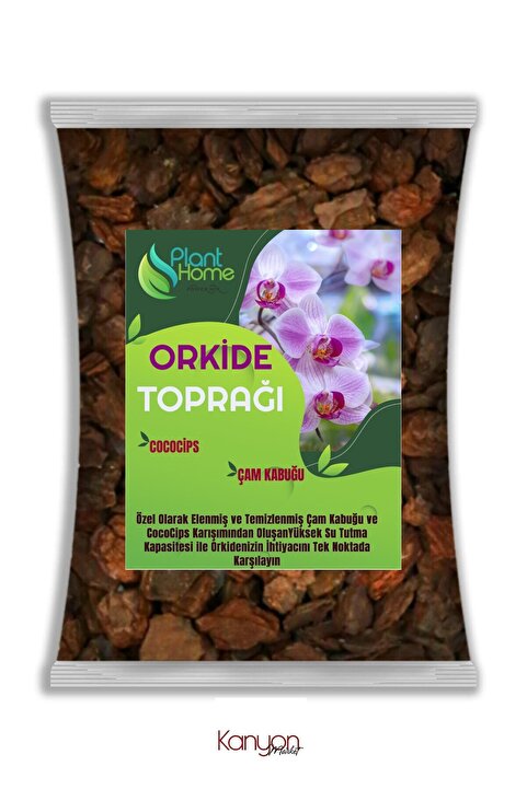 KanyonMarket En İyi Orkide Toprağı - İthal çam Kabuğu Karışımı ile Orkide Toprağı Değiştirme -3 Litre