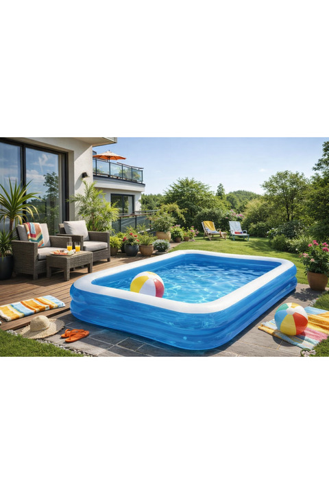 ALTIS A874 Havuz Şişme Aile Delux Premıum 210x150x55cm Mavi