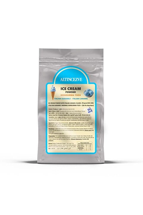 Altıncezve Dondurma Tozu İtalyan Karameli 1.300 Gr - (5L Süt)
