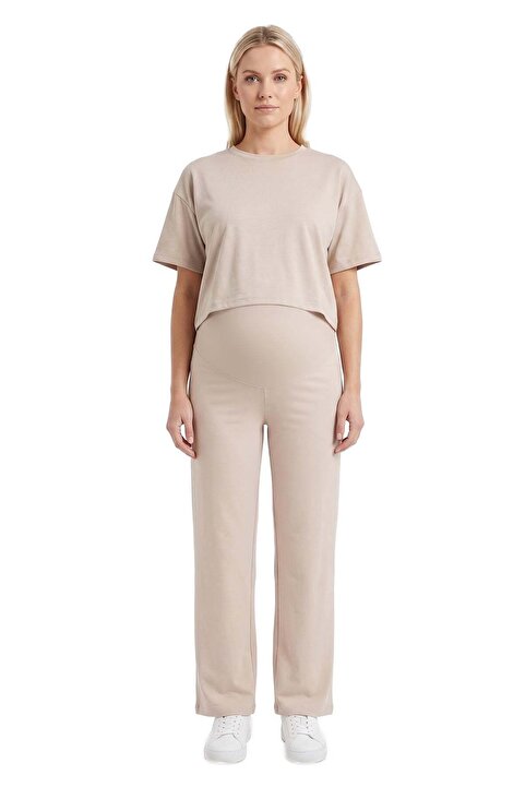 Cottonhill Premium - Sway Collection | Vizon Yüksek Bel Modal Hamile Kadın Pantolon