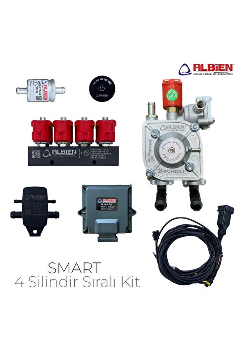 ALBİEN Kesicili Sıralı Sistem SMART 4 Silindir Lpg Kit