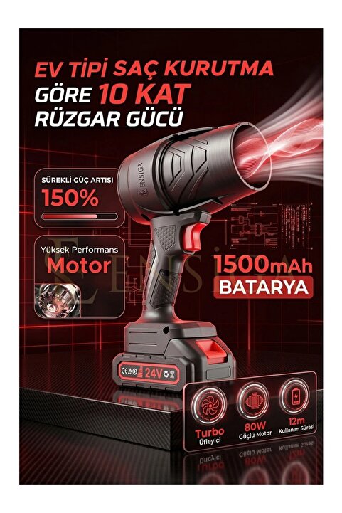 EN SİGA Mega Büyk Şiddetli Turbo Jet Fan Profesyonel 52mm Motor El Tipi Üfleyici Araç Makine