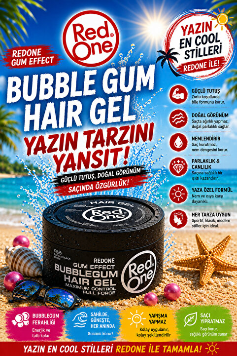 Red One Redone Bubblegum Sakız Kıvamlı Ultra Sert Saç Jölesi 450 ml
