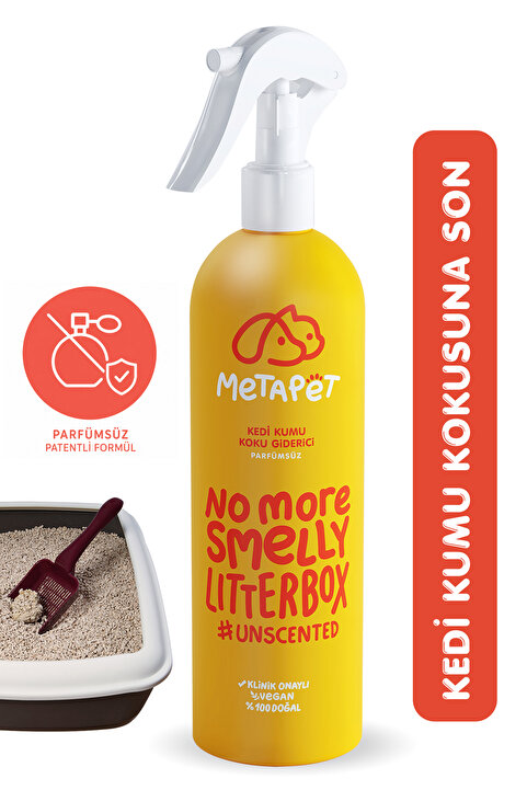 Metapet Parfümsüz Özel Kedi Kumu Koku Giderici, Doğal Ve Kokusuz/naturel Kedi Tuvaleti Için Sprey, 400 ml