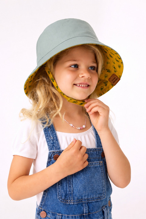 Moose Mood Birdie Uv Korumalı %100 Organik Pamuk Bebek Çocuk Bucket Deniz Şapkası