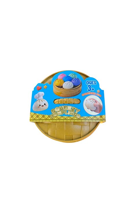 MEZATİNO Simli Dumling Squishy Sürpriz Renkli Çin Mantısı-Rainbow Mystery Squishy Bun-Viral Figür