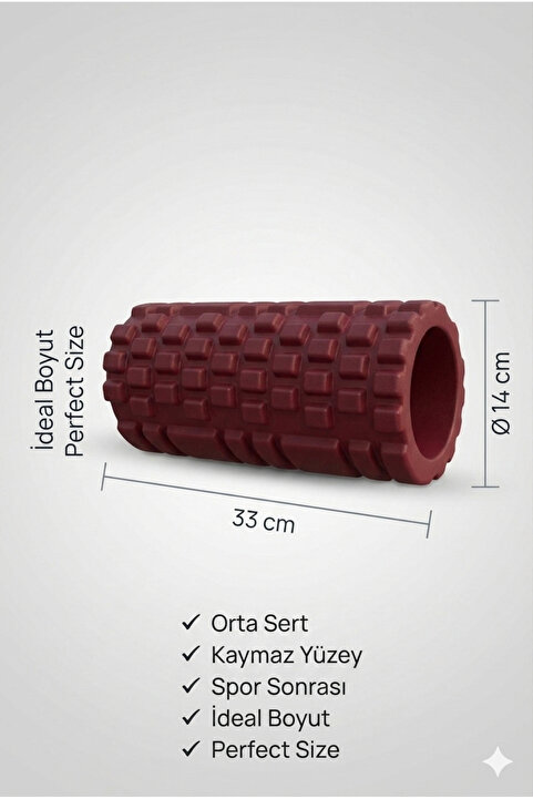 SUNYOGA Yüksek Yoğunlukta Orta Sert Foam Roller Fıtness Pilates Yoga Masaj Rulosu Masaj Köpüğü