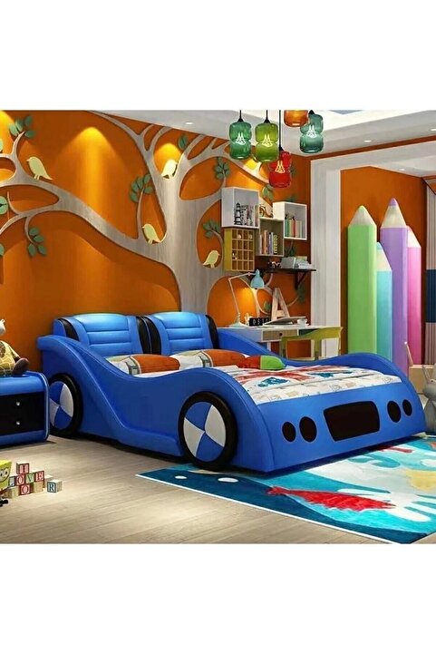 Puf Bebe Montessori Serisi _araba Karyola__puf_arabalı_çocuk Ve Bebek Yatağı_120x200 Ölçüde(YATAK DAHİLDİR)