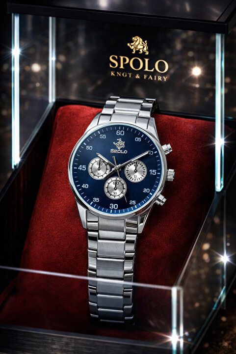 S.POLO SPOLO MARKE ERKEK BEYAZ KADRAN GÜMÜŞ RENK ERKEK KOL SAATİ SEVGİLİLER GÜNÜ HEDİYESİ