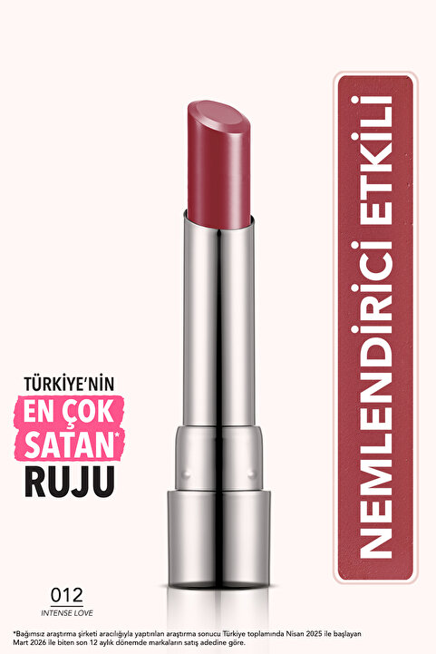 Flormar Nemlendirici Parlak Ruj (Mor-Kahve) - Sheer Up Sls. - 012 Intense Love - 8682536012102