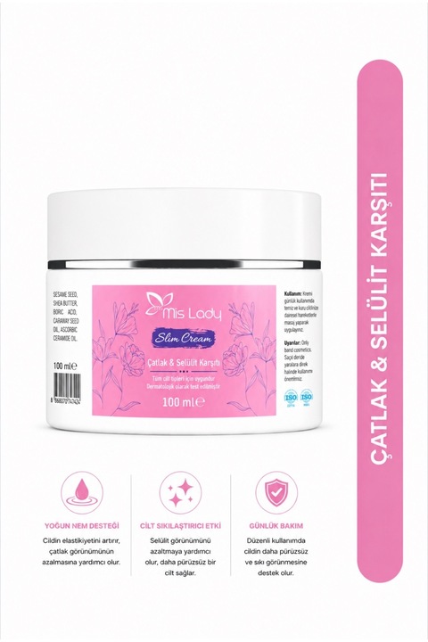 Mis Lady Çatlak Selülit Önleyici Yoğun Nemlendirici Vücut Kremi 100 ml