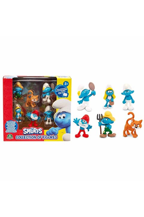 GIOCHI PREZIOSI Şirinler 6'lı Figür Seti PUF14000 - Şirin Baba Figürlü Set