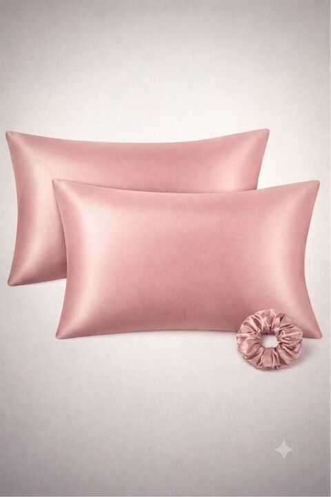 DUSK Saten 2 Adet 50x70 Yastık Kılıfı Kıvırcık Saçlılar