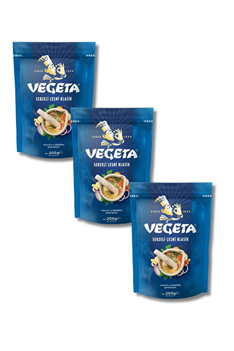 Vegeta Klasik Sebzeli Lezzet Arttırıcı Baharat Çeşni 200 GR X3