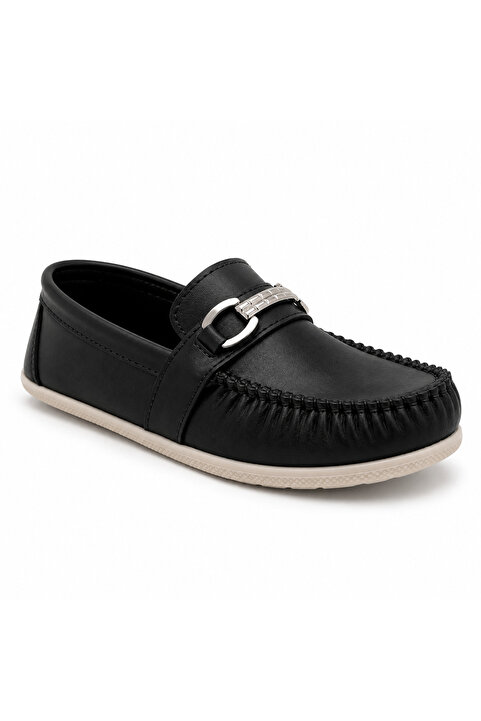 Genel Markalar Erkek Çocuk Günlük Rock Tokalı Loafer - Makosen Konforlu Ayakkabı - ROCK02