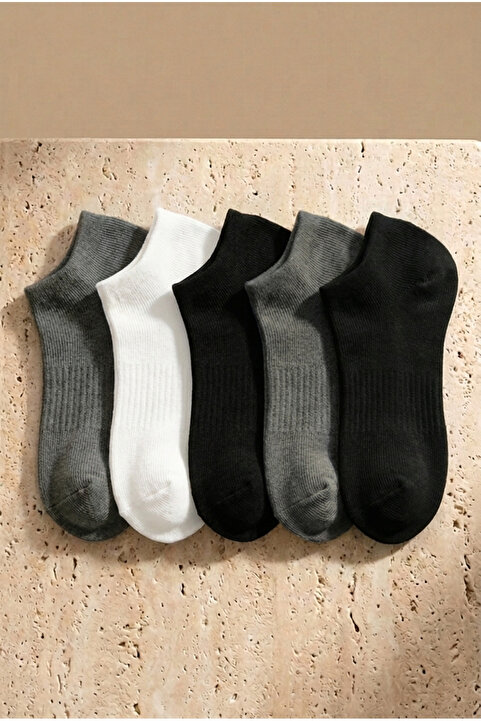 Katia & Bony Unisex 5'li Basic Step Çorap Siyah Mix