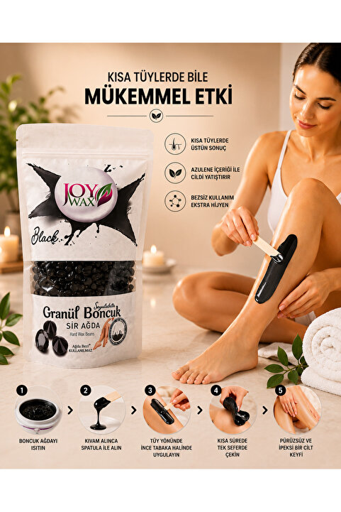 JOYWAX Granül Boncuk Soyulabilir Sir Ağda Siyah250gr