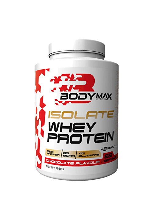 BODYMAX Isolate Whey Protein 1950 Gr 65 Servis Protein Tozu 25 g Protein 5.6 g BCAA 4 g Glutamin B Kompleks Vitamin İçerir