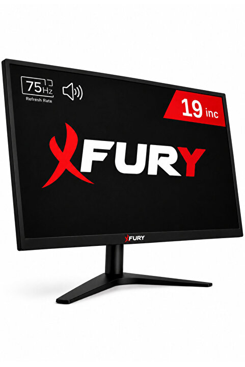 FURY 19" Geniş Ekran 75 Hz 5ms DAHİLİ HOPARLÖR (VGA,HDMI,SES) Sesli Led Monitör