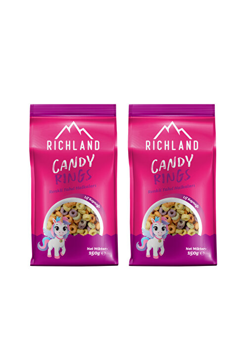 Richland Candy Rings Meyve Aromalı Tahıl Halkaları 150 G - (2'Lİ SET)