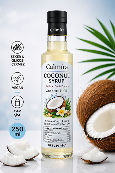 CALMİRA Coconut Fit Hindistan Cevizi Şurubu 250 ml / Detoks Mix / Şeker & Glikoz içermez.