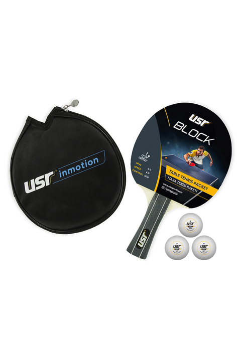 Usr Block-RC Masa Tenisi Raket + 3 Top + Kılıf Set
