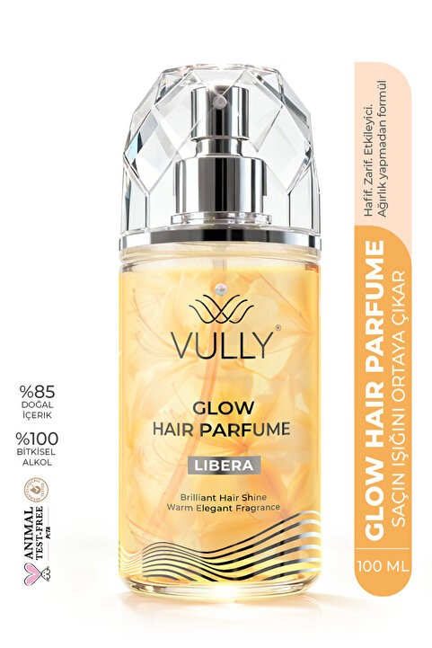 VULLY Glow Libera Argan yağlı besleyici ve Panthenol içerikli ışıltı veren Saç Parfümü 100 Ml