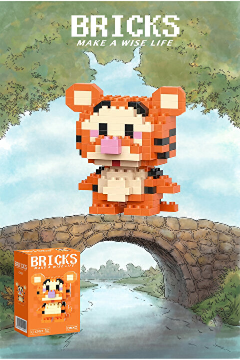 Bricks make a wise life Disney Winnie the Pooh Tigger 3D Puzzle Yapboz - Koleksiyon