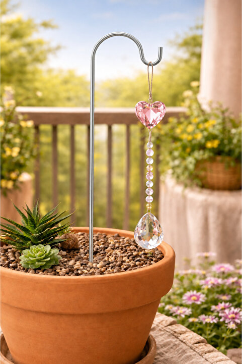 Venon 2 Adet 30 cm Metal Saksı Askı Çubuğu – Dekoratif Mini Bahçe & Salon Askı Standı