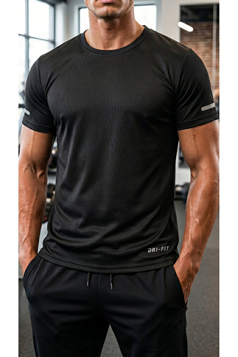 Ghassy Co Erkek Nem Emici Hızlı Kuruma Atletik Teknik Performans Spor T-shirt