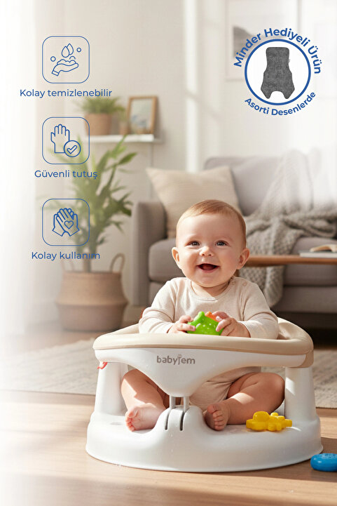 Babyjem Yandan Açılır Mama Oturağı & Minder 2'li Set