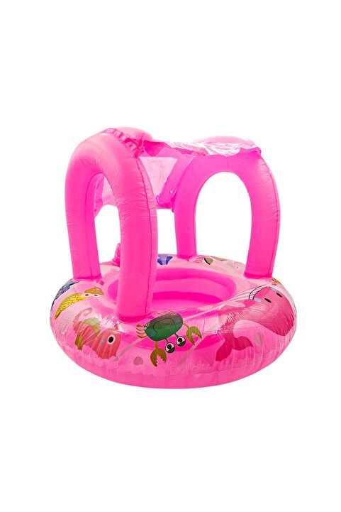dekan toys Gölgelikli Bebek Botu, Bebek Simidi, Güneşten Koruyucu, Mavi