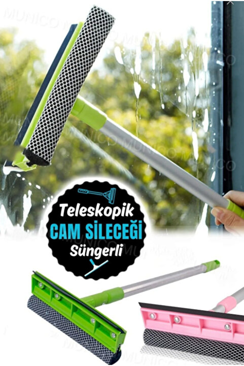 Genel Markalar Süngerli cam silme aparatı, Çift Yönlü Teleskopik Camsil silecek